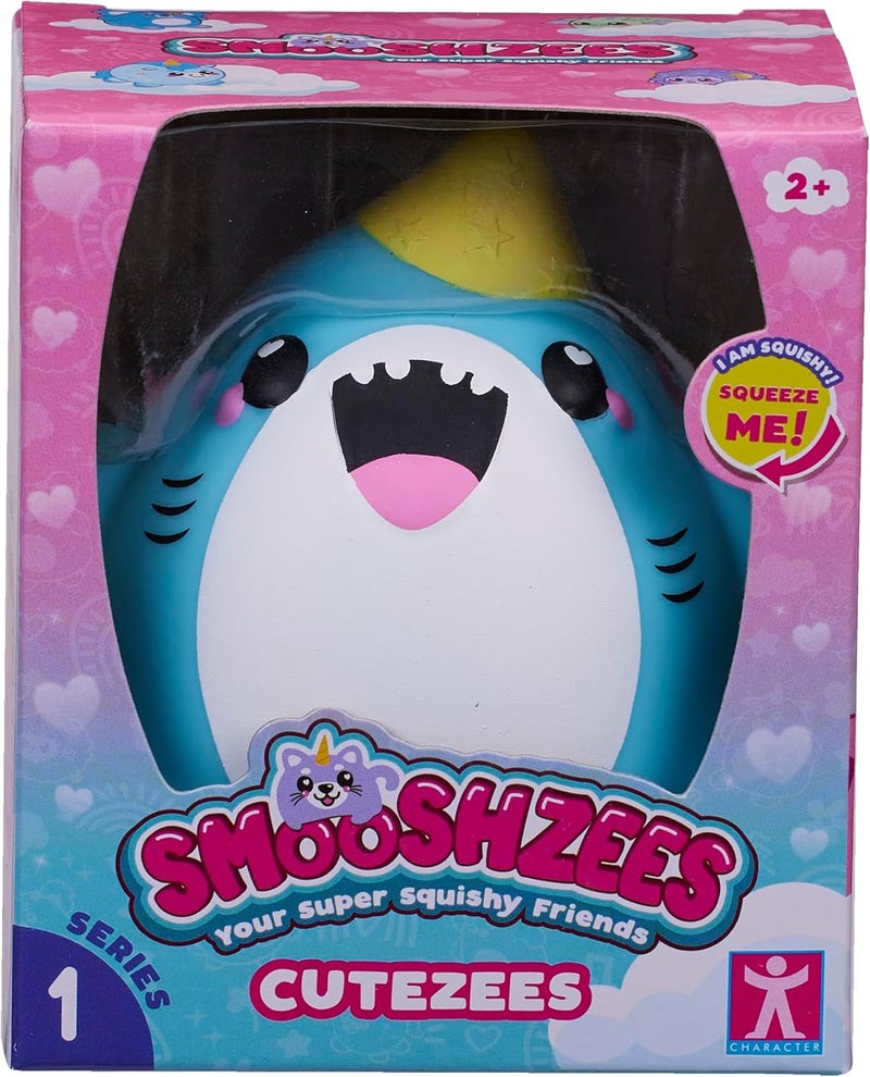 Smooshzees Cutezees Snaws, Blue Shark, Collectable Characters, Supersoft, Cuddly and Squishy! - Image 1
